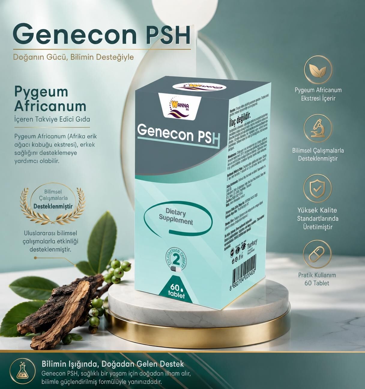 Genecon PSH 60 Tablet: Prostat Sağlığınızı Destekleyin, Hormon Dengenizi Koruyun