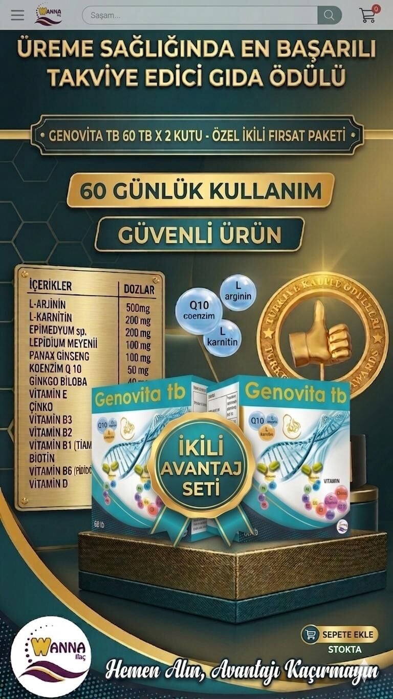 Genovita 60 Tablet 2li Fırsat Paketi