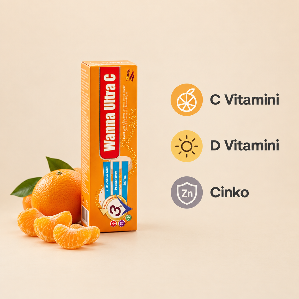Wanna Ultra C içeriği: C vitamini, D vitamini, çinko